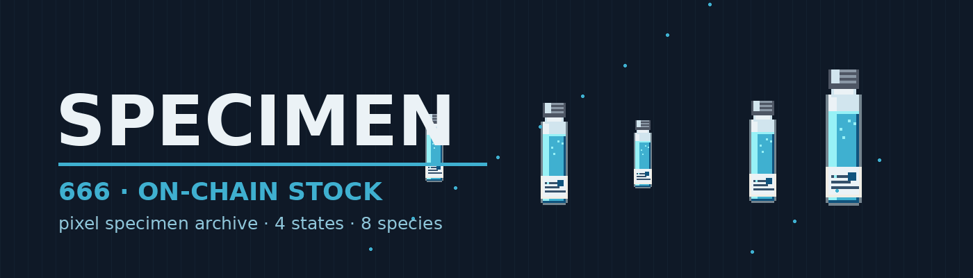 SPECIMEN collection banner